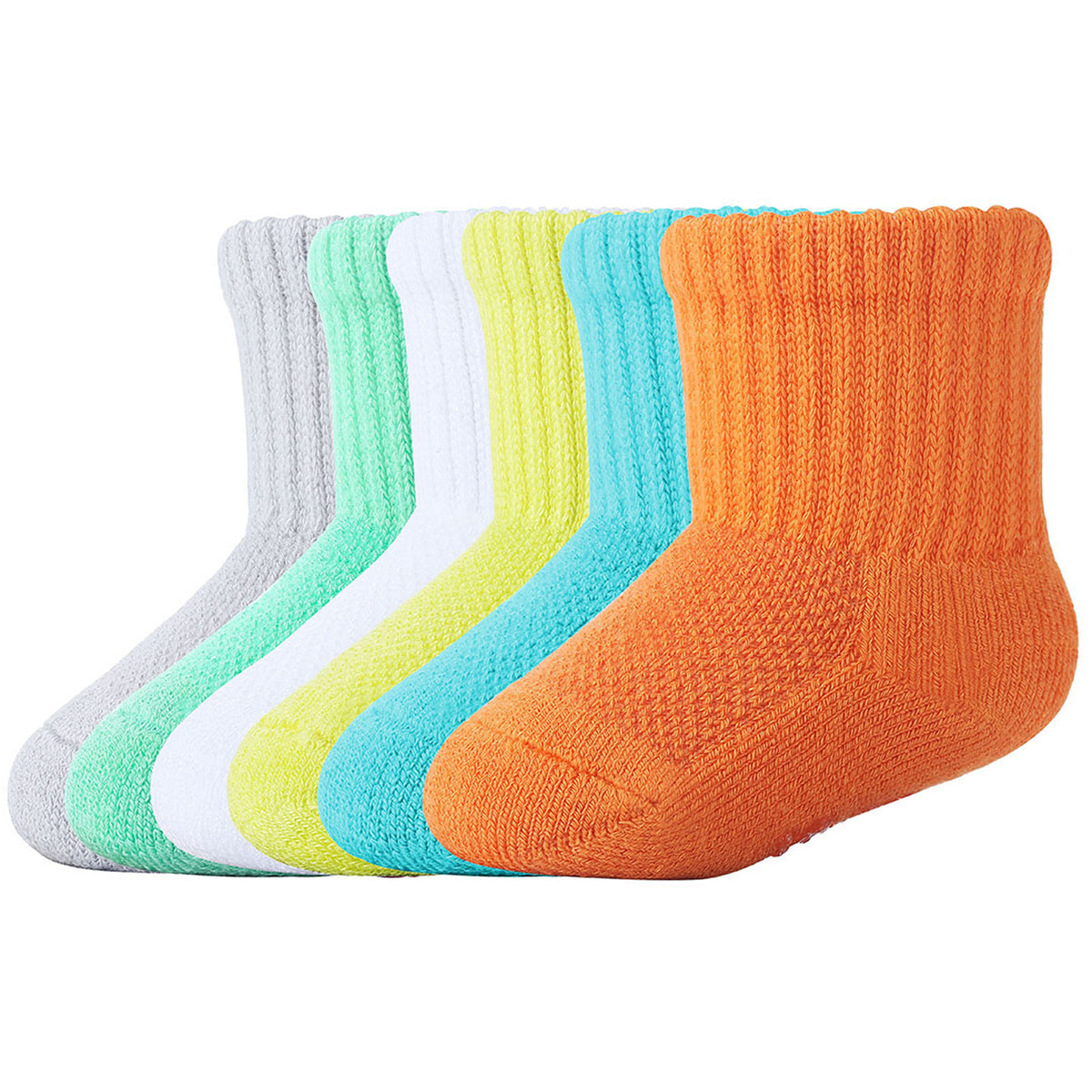 MD 6 Pairs Baby Bamboo Cushioned Newborn Toddler Non-Skid Socks– All About  Socks