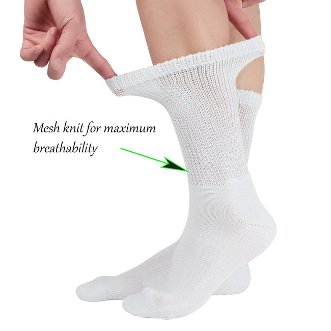 MD Polyester Loose Fit Crew Socks Half Cushion Dress Socks– All About Socks